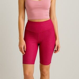 Aerie offline pink glitter long  bike shorts L